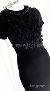 CHANEL 09A Black Beaded Wool Dress 36 40 シャネル ブラック・ビジュー装飾・ウール・ワンピース 即発