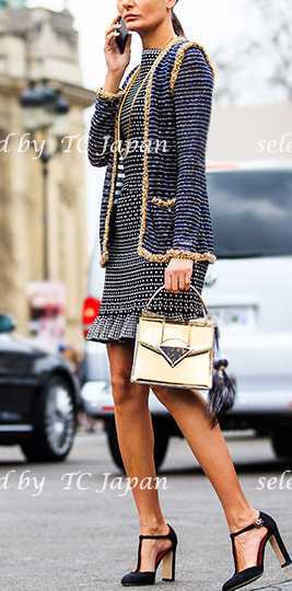 CHANEL 15C Navy Gold Metallic Cardigan Tops Jacket 40 シャネル ネイビー・ゴールド・トップス・カーディガン・ジャケット
