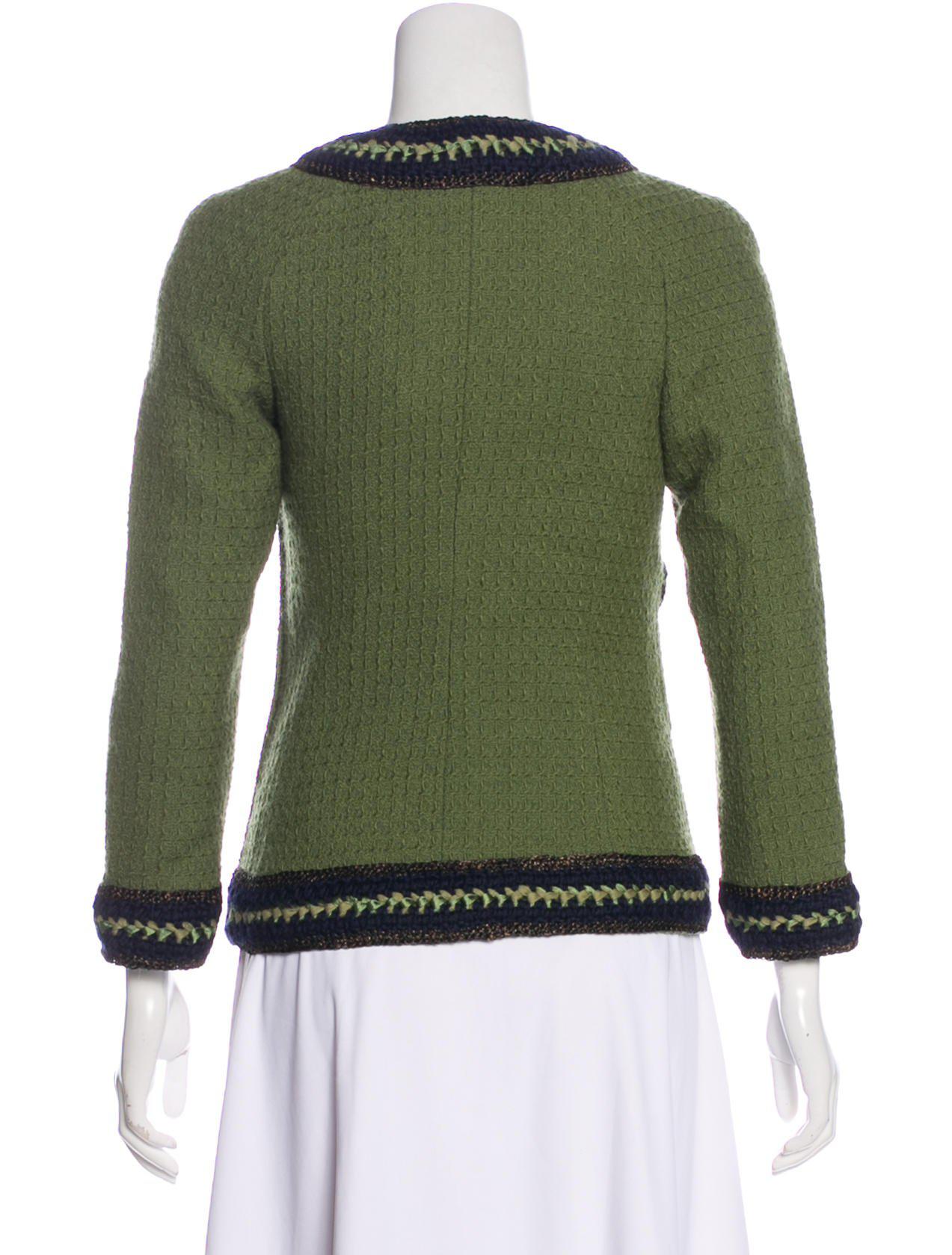 CHANEL 10PF Paris Shanghai Green Braid Skirt Jacket 38 シャネル グリーン・ブレイド・ジャケット スカート スーツ - CHANEL TC JAPAN
