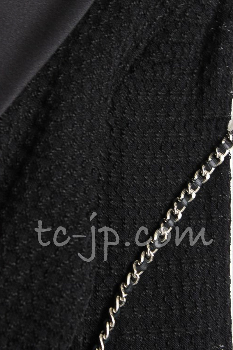 CHANEL 11S Cameron Diaz Black White Lace Cardigan Jacket Dress Tops 34 シャネル ジャケット ワンピース カーディガン 即発 - TC JAPAN