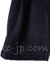 CHANEL 12A Black Purple Plum Sleeveless Dress  38 シャネル ブラック・パープル・ツイード・ワンピース 即発