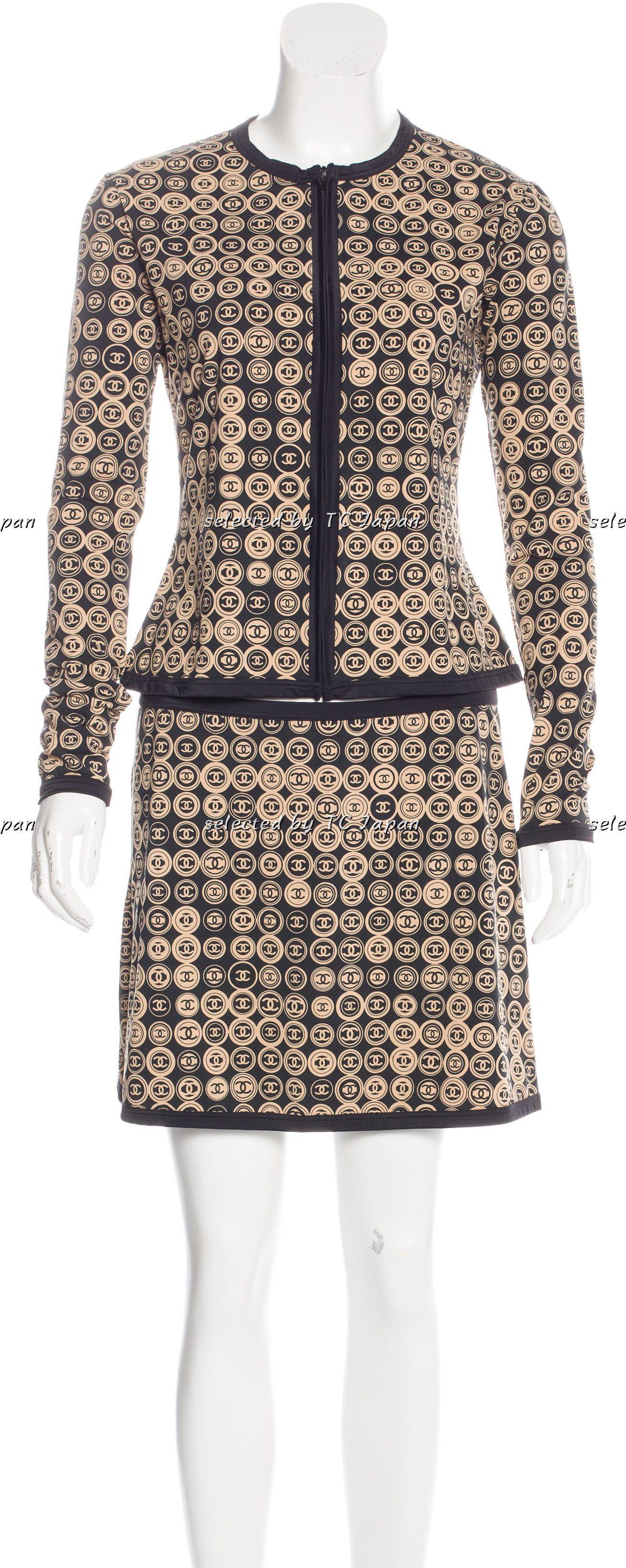 CHANEL 03S CC Logo Mark Zipper Tops Jacket cardigan Suit 36 シャネル CCロゴ・ジャケット・スカート・カーディガンスーツ - シャネル TC JAPAN