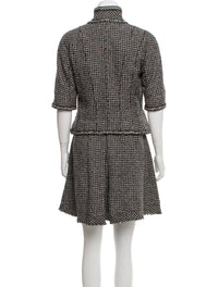 Chanel 11S Black White Jacket Dress Skirt Suit 44 シャネル 黒白 半袖ツイード・ジャケット・スカート・ワンピース・スーツ