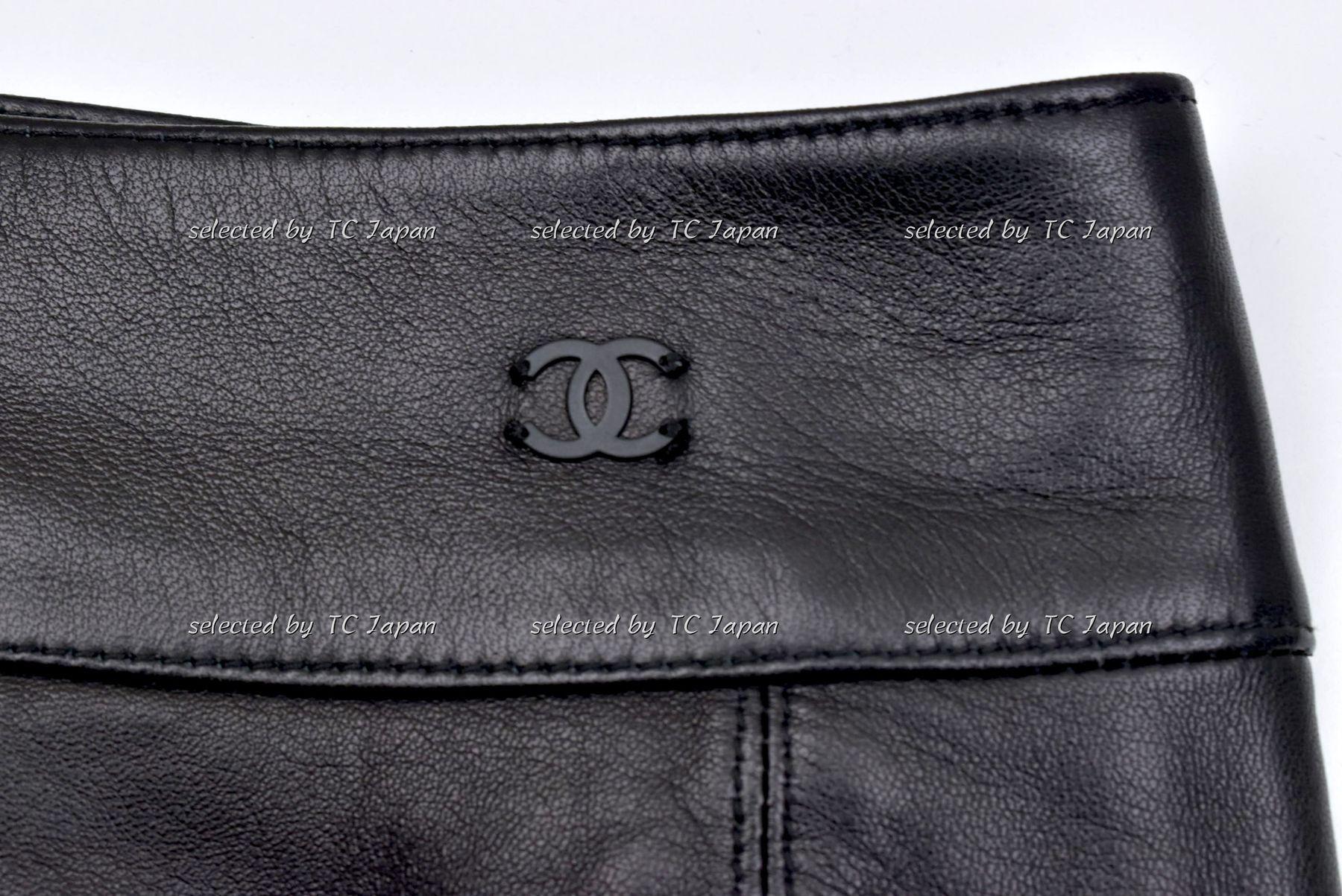 Chanel 04PF Keira Knightley Black Lambskin Leather Jacket Skirt 36 38 シャネル キーラ・ナイトレイ着用ラムレザー・ジャケット・スカート 即発 - CHANEL TC JAPAN
