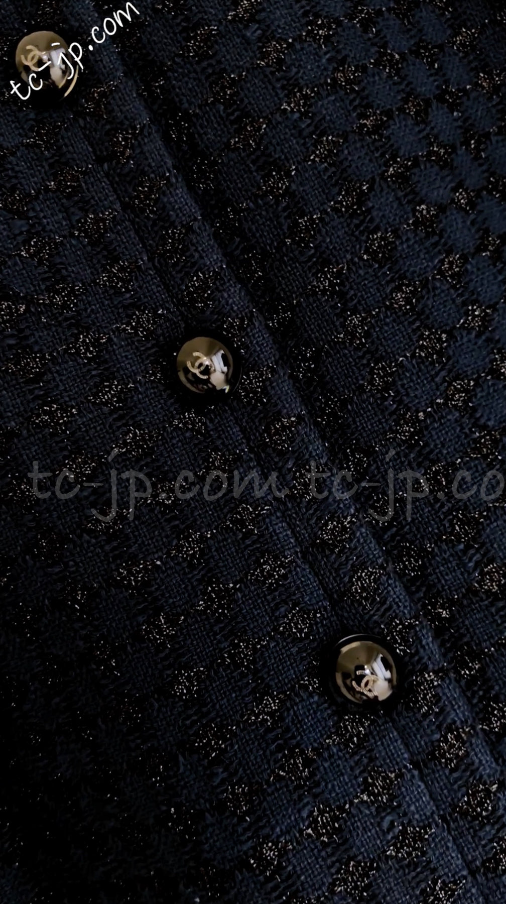 CHANEL 16S Navy Black Tweed Jacket Skirt Suit 36 38 シャネル ネイビー・ブラック・ツイード・ジャケット・スカート・スーツ 即発