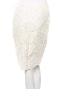 CHANEL 09C Ivory Camellia Jacket Skirt Suit 38 40 シャネル カメリア・アイボリー・ジッパー・ジャケット スカート スーツ - CHANEL TC JAPAN