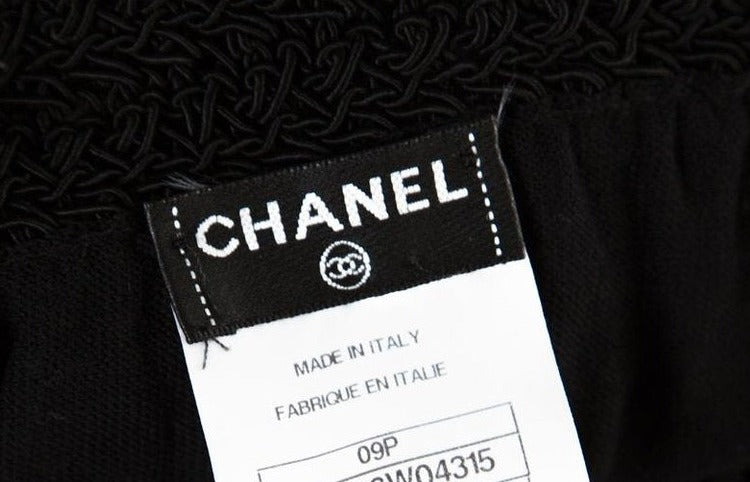 CHANEL 09S Black Floral Tweed Jacket 36 シャネル ブラック・フローラル・ボレロ・カーディガン・ジャケット