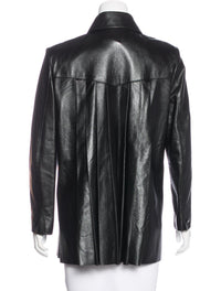 CHANEL 02A Black Lambskin Leather Tops Jacket Shirt 42 シャネル ブラック・レザー・トップス・ジャケット - シャネル TC JAPAN