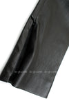 CHANEL 15A Black Suede Leather stretch Pant 38 40 シャネル ブラック スウェード レザー ストレッチ パンツ 即発