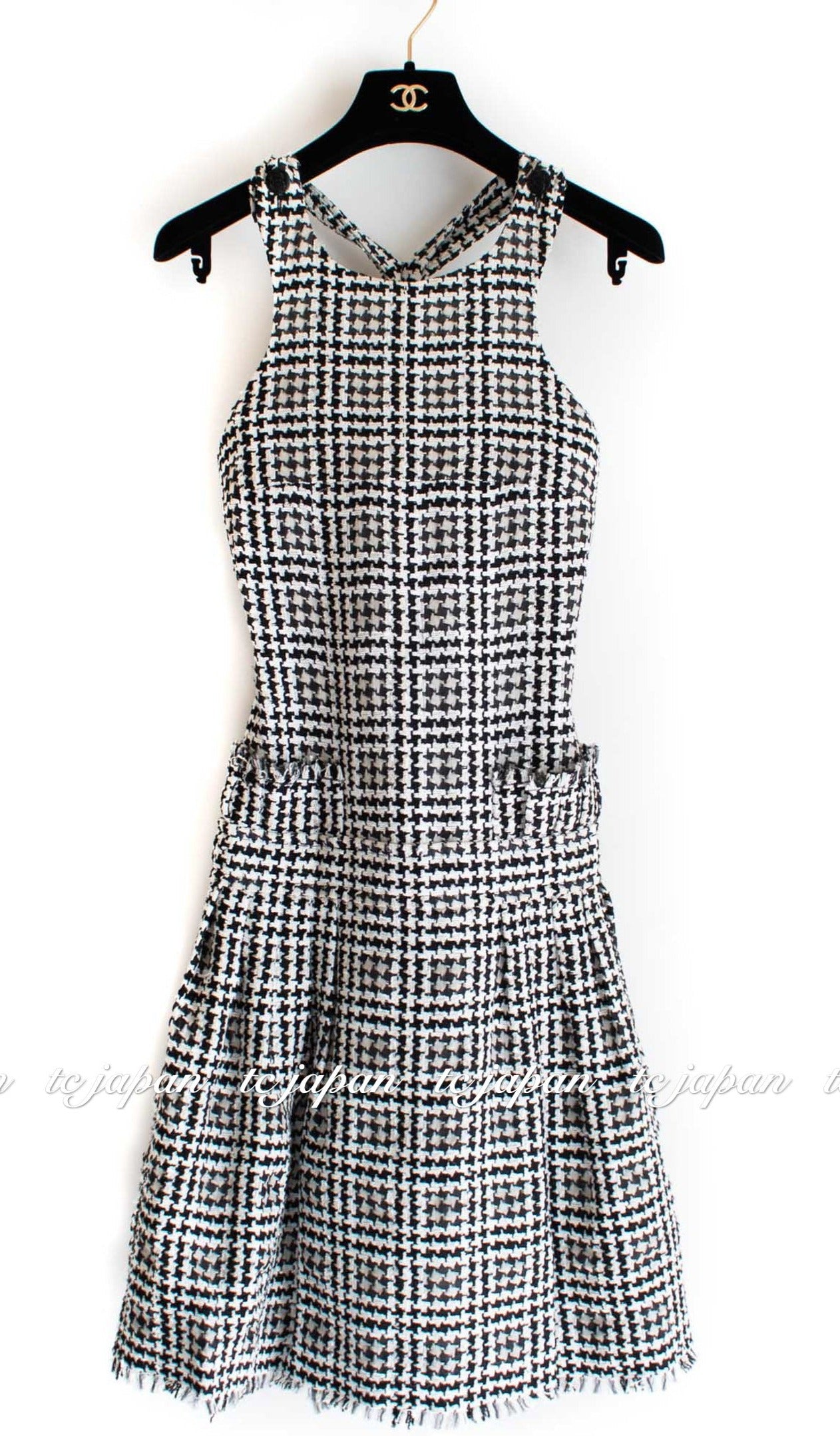 CHANEL 11S Tweed Pink Black White Lesage Jacket Dress 38 シャネル ピンク ブラック ホワイト ルサージュ ジャケット ワンピース 即発