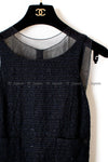 CHANEL 06S Black Sheer Sleeveless Dress 36 シャネル 冠婚葬祭ブラック・オーガンジー・ワンピース 即発