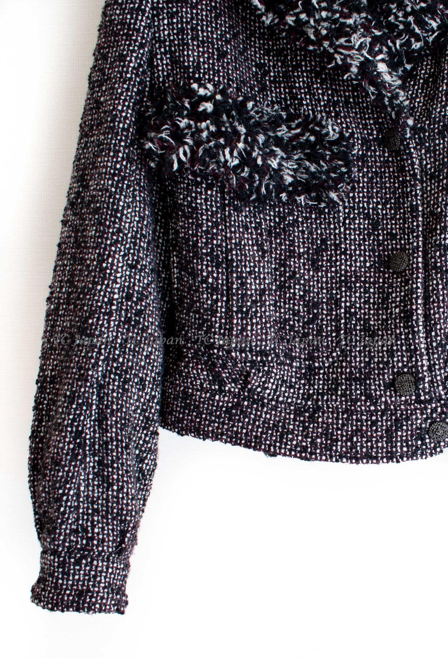 CHANEL 12A Wool Alpaca Tweed Jacket Coat 38 / 67万シャネル モーターサイクル・アルパカ  ジャケット・コート 即発