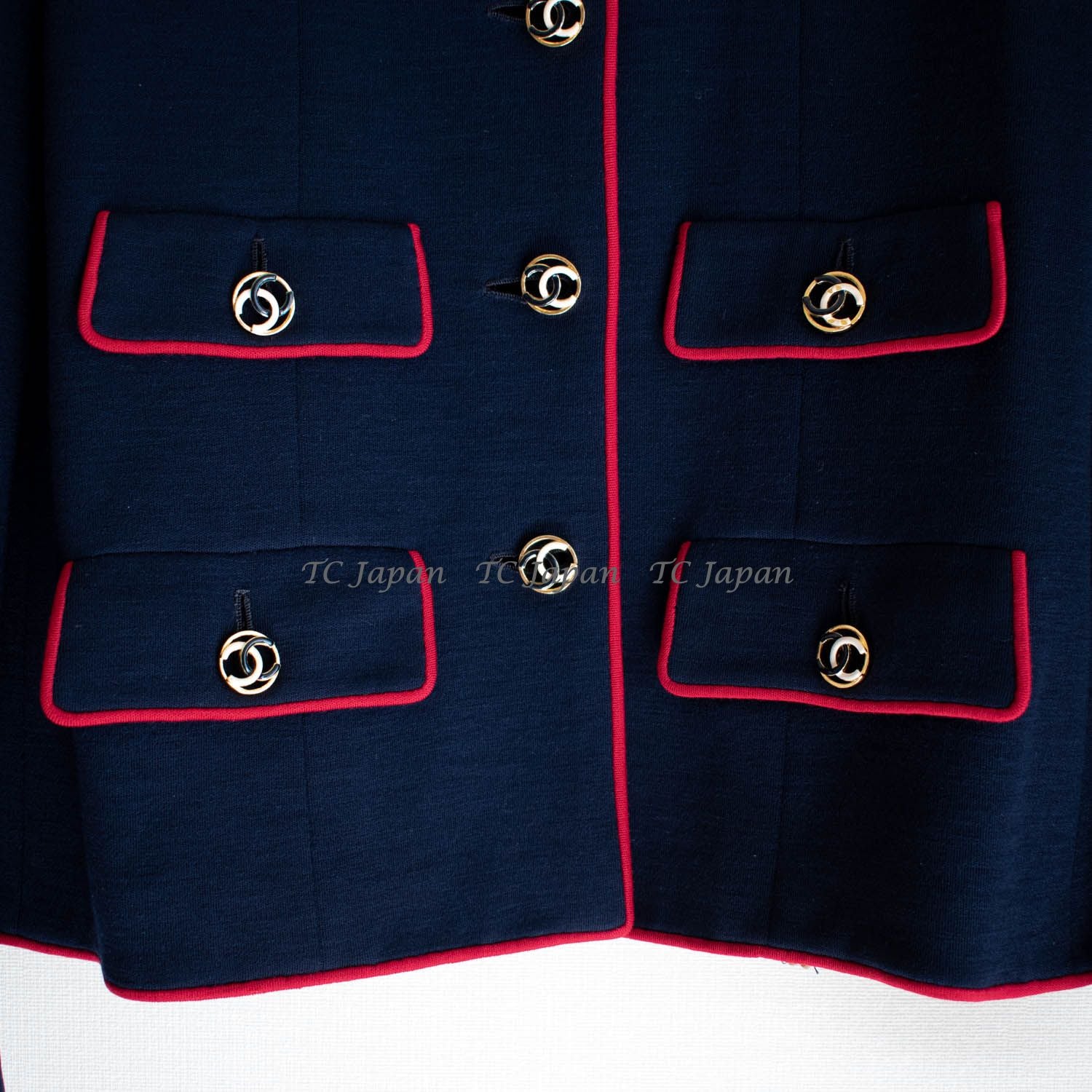 CHANEL Haute Couture Navy Cardigan Jacket 40 シャネル オートクチュール・ネイビー・カーディガン  ジャケット 即発 ①