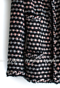 CHANEL 06A Black Metallic Multicolor Tweed Jacket Skirt 34 シャネル ブラック・メタリック・ツイード・ジャケット・スカート