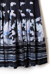 CHANEL 06S Blue Floral Print Dress 36 シャネル ブルー フローラル シルク ワンピース 即発