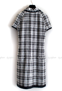 CHANEL 07S Alexa Chung Tweed Black ivory Dress 38 シャネル ブラック アイボリー・ツイード・ワンピース 即発