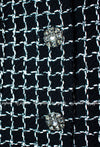 CHANEL 12S Black Ivory Metallic Tweed Jacket 40 42 シャネル ブラック・アイボリー・メタリック・ツイード・ジャケット