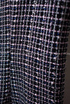 CHANEL 09S Black Navy Purple Bow Lesage Tweed Dress 38 シャネル リボン・ツイード・ワンピース 即発